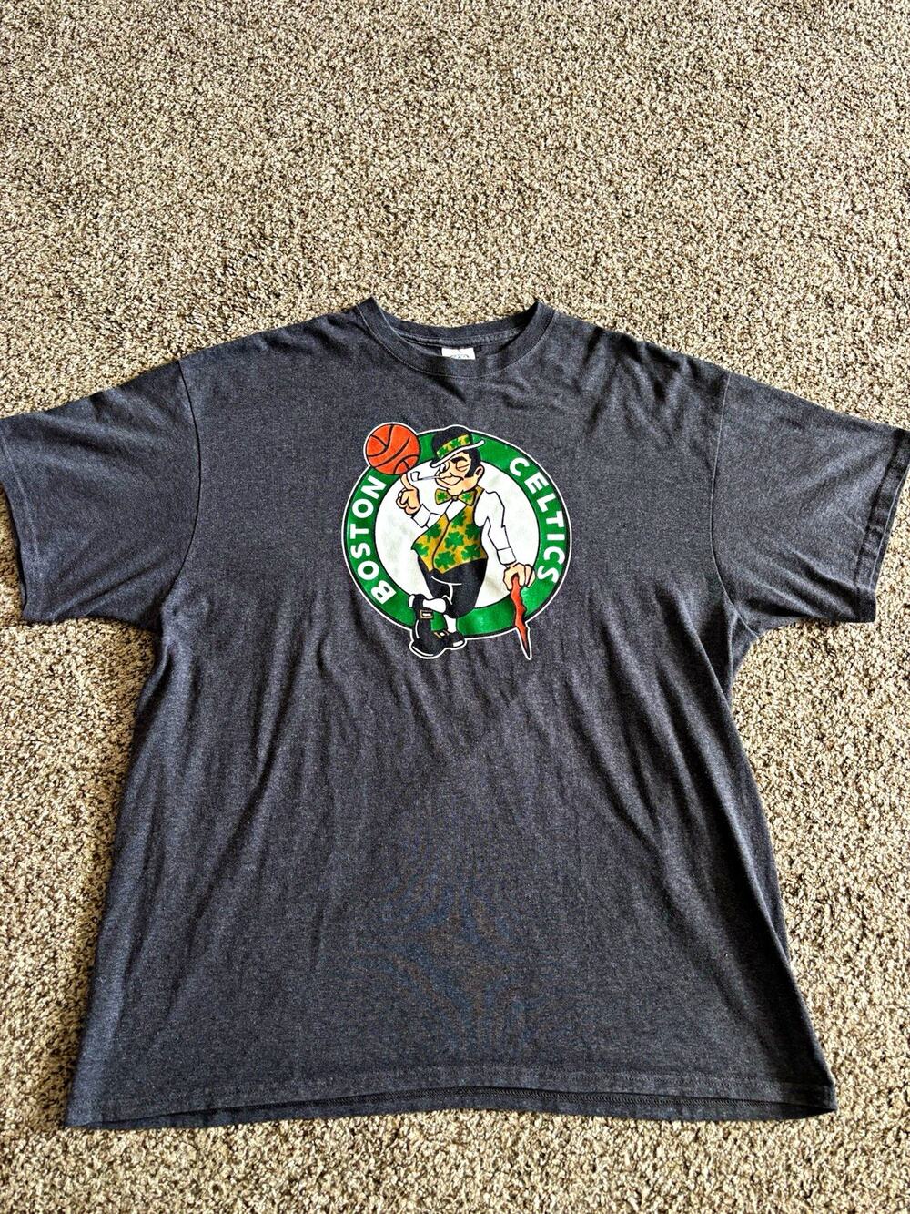 Delta Magnum Weight Boston Celtics NBA Basketball Gray T-Shirt Short Sleeve XL